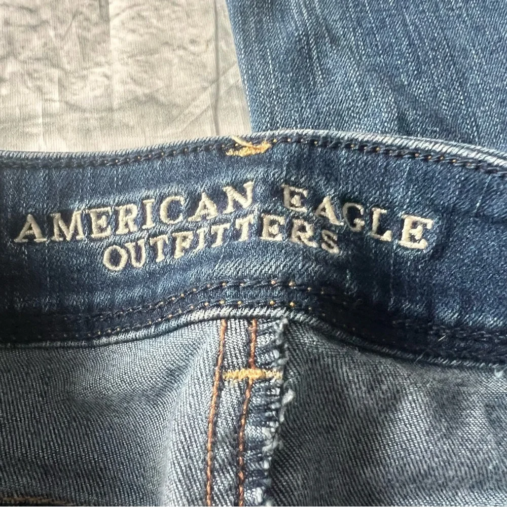 American Eagle Kick Boot Super Stretch Jeans Low Rise Y2K - Picture 5 of 10